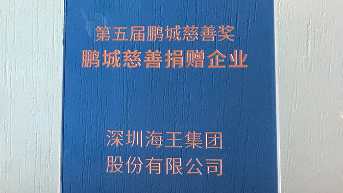 2020年，j9游会真人游戏第一品牌集团荣获第五届鹏城慈善奖